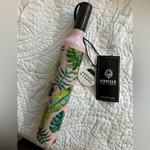 Vinrella Pink and Green Leaf Umbrella